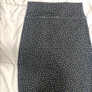 Polka Dot Pencil Skirt - Black and Gold